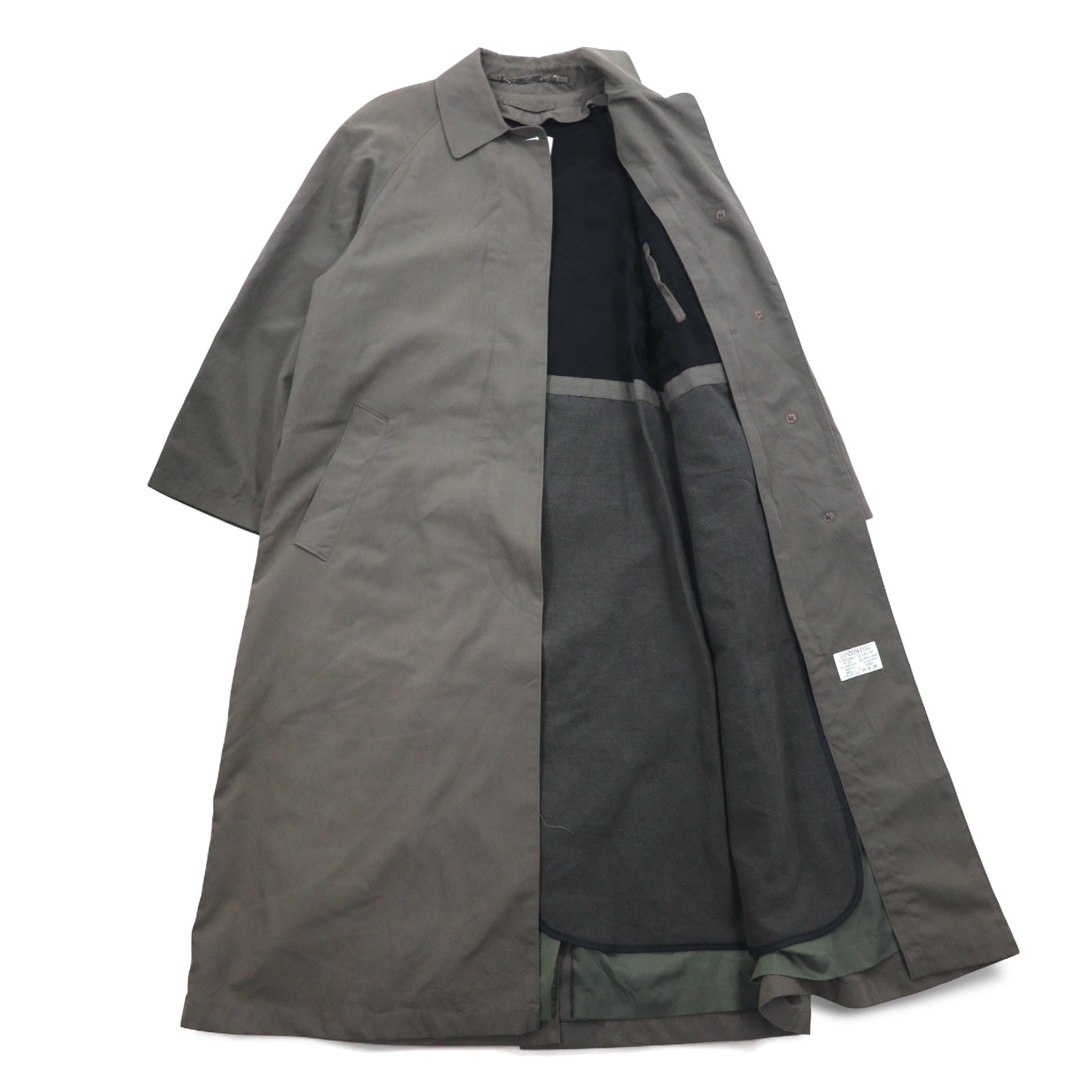 LONDON FOG Trench XL grigio poliestere cotone fodera rimovibile