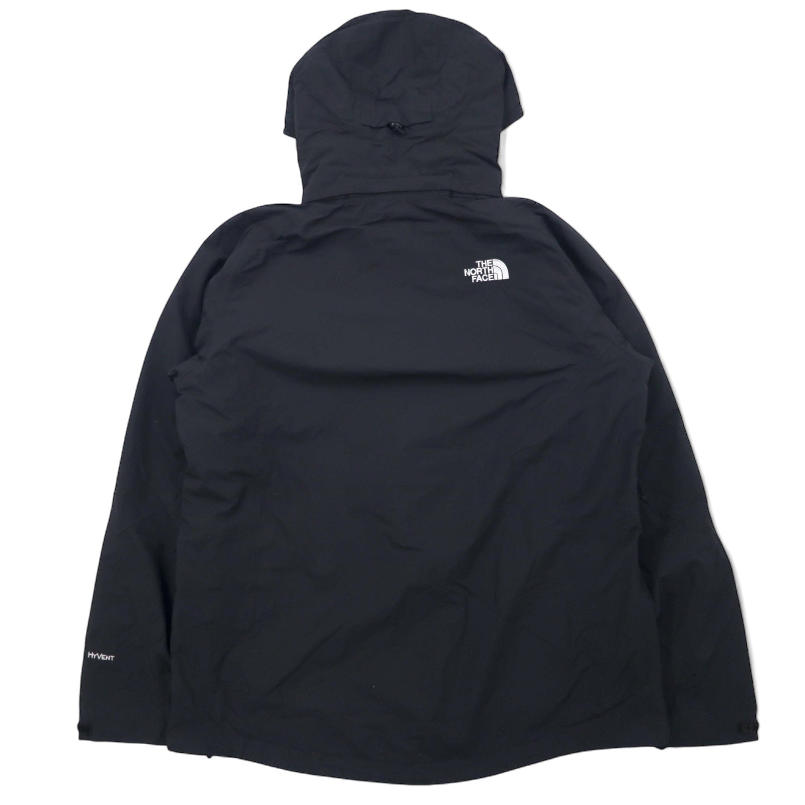 THE NORTH FACE Giacca a vento M Nera Nylon HYVENT Idrorepellente Traspirante Zip-in Zip integrata Standard USA