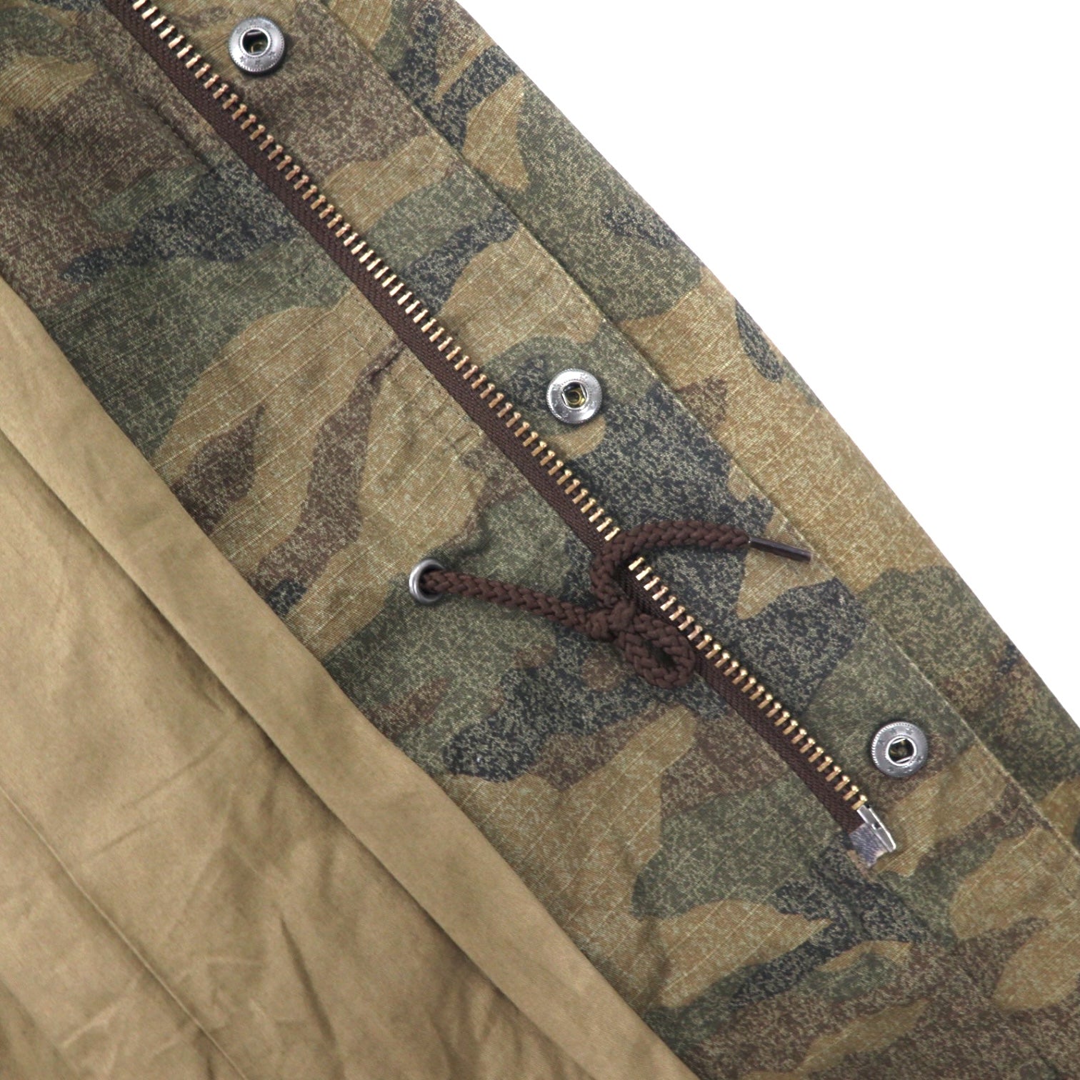 Stussy M-65 Field Jacket M Cachi Camouflage Cotone Coulisse