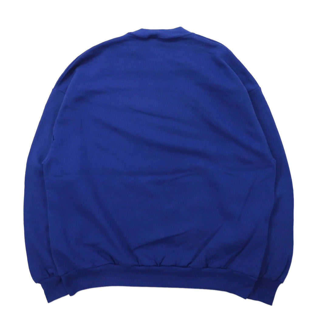 Felpa oversize JERZEES made in USA con stampa college, 2X, blu, in cotone felpato, ALFRED E. BEACH HIGH, anni '90