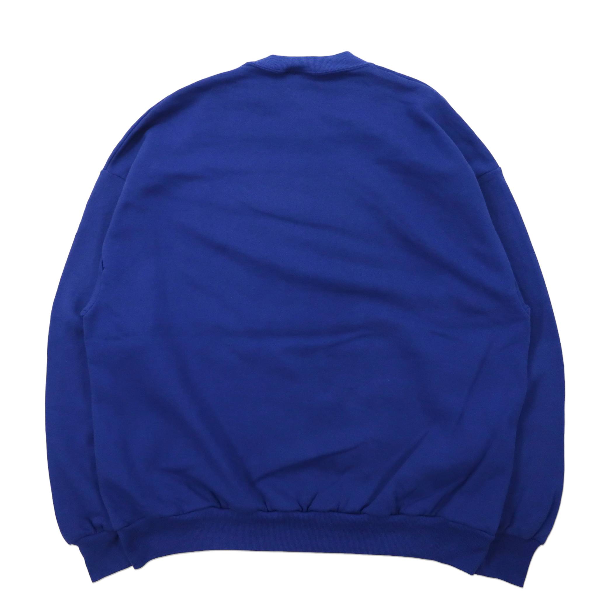 Felpa oversize JERZEES made in USA con stampa college, 2X, blu, in cotone felpato, ALFRED E. BEACH HIGH, anni '90