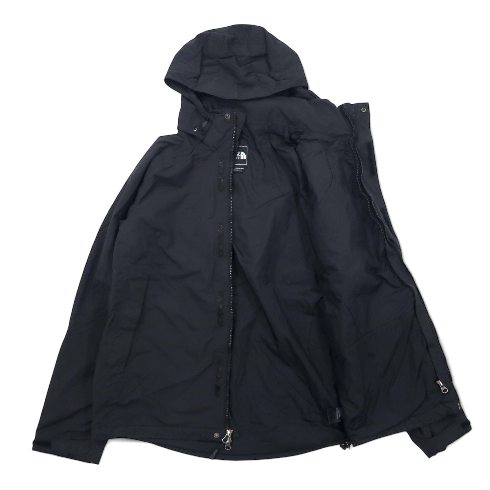 THE NORTH FACE Giacca a vento M Nera Nylon HYVENT Idrorepellente Traspirante Zip-in Zip integrata Standard USA