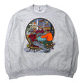 JERZEES USA製 90年代 ARTWEAR プリント スウェット 2X グレー コットン 裏起毛 ビッグサイズ
