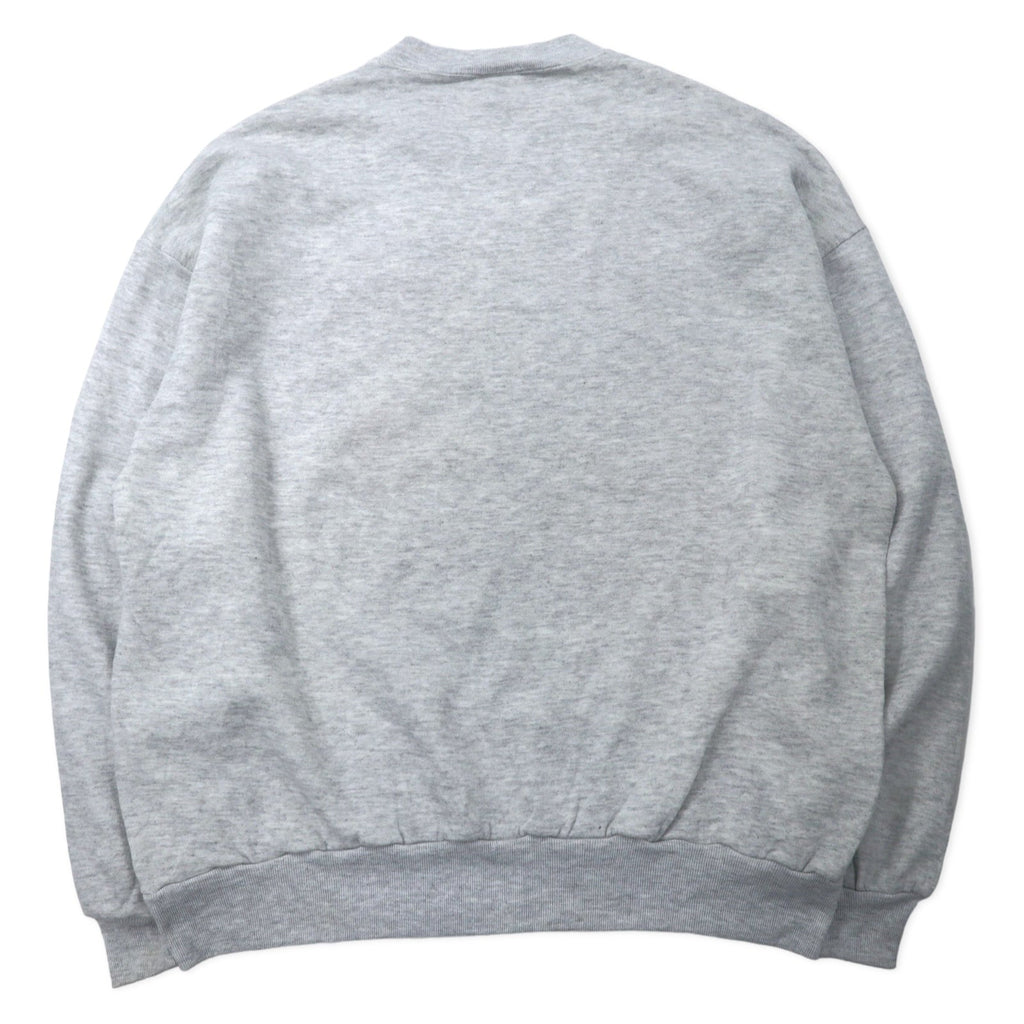JERZEES USA製 90年代 ARTWEAR プリント スウェット 2X グレー コットン 裏起毛 ビッグサイズ