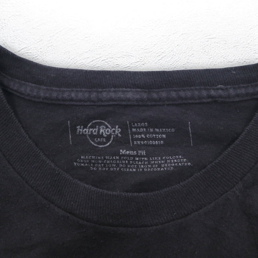 T-shirt Hard Rock CAFE con stampa logo, taglia L, colore nero, in cotone, BALTIMORE, Made in Mexico