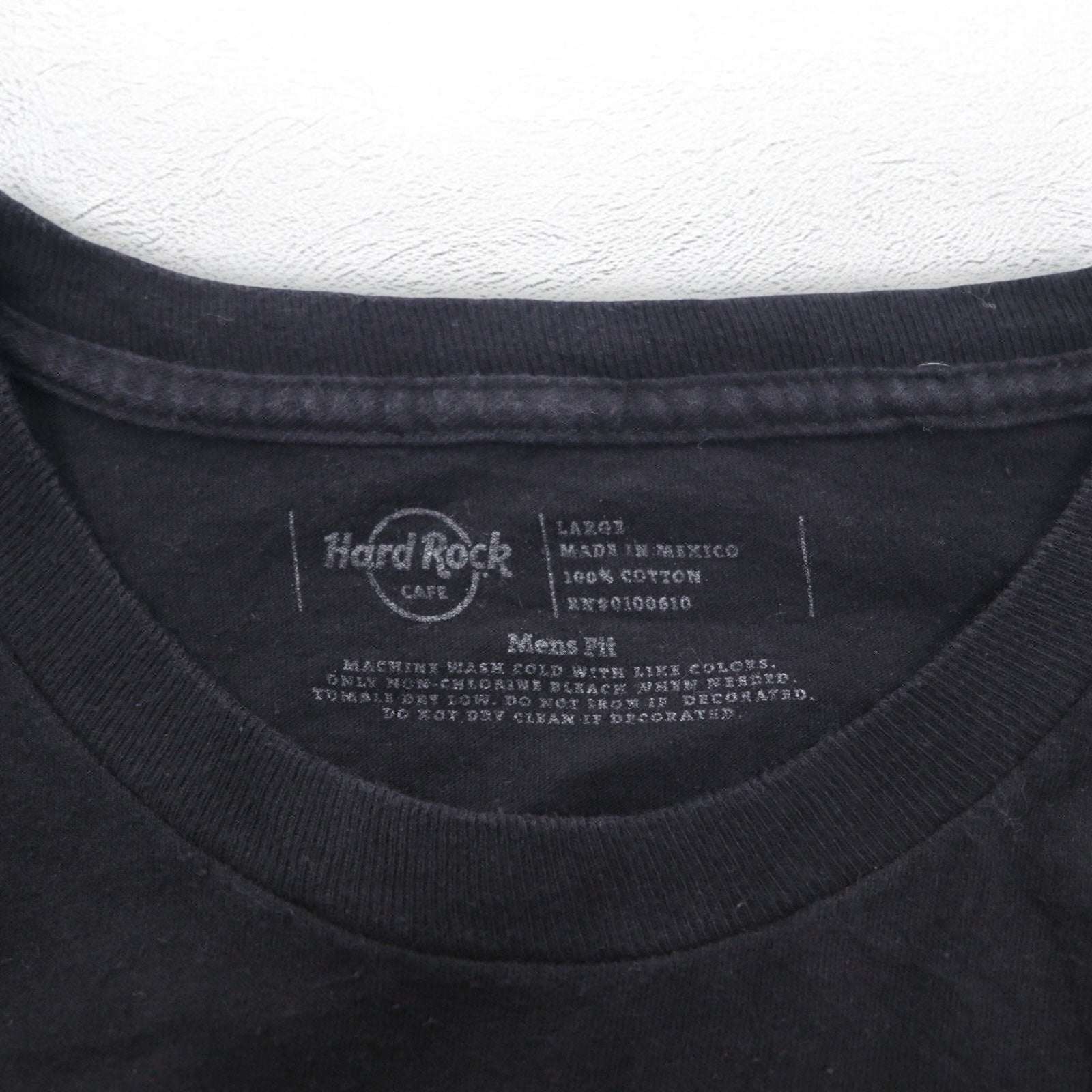 T-shirt Hard Rock CAFE con stampa logo, taglia L, colore nero, in cotone, BALTIMORE, Made in Mexico