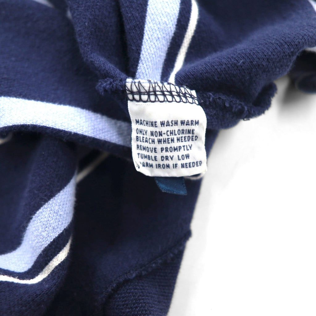 Polo by Ralph Lauren anni '90 Polo a righe 2XL Blu marino Cotone Piqué Ricamo Small Pony