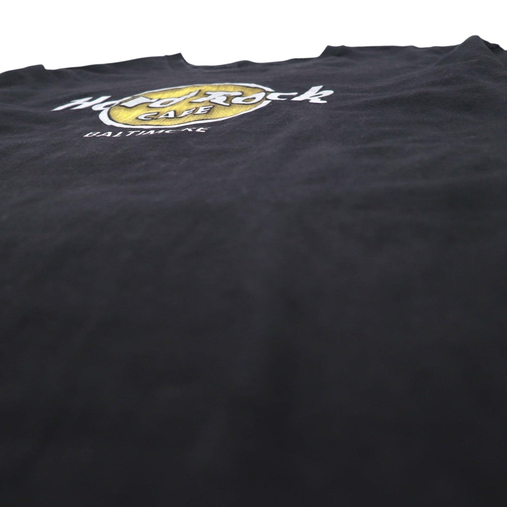 T-shirt Hard Rock CAFE con stampa logo, taglia L, colore nero, in cotone, BALTIMORE, Made in Mexico