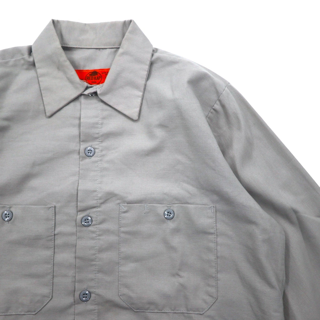 RED KAP Camicia da lavoro S Grigio Poliestere Cotone Tasche frontali Prodotta in Honduras