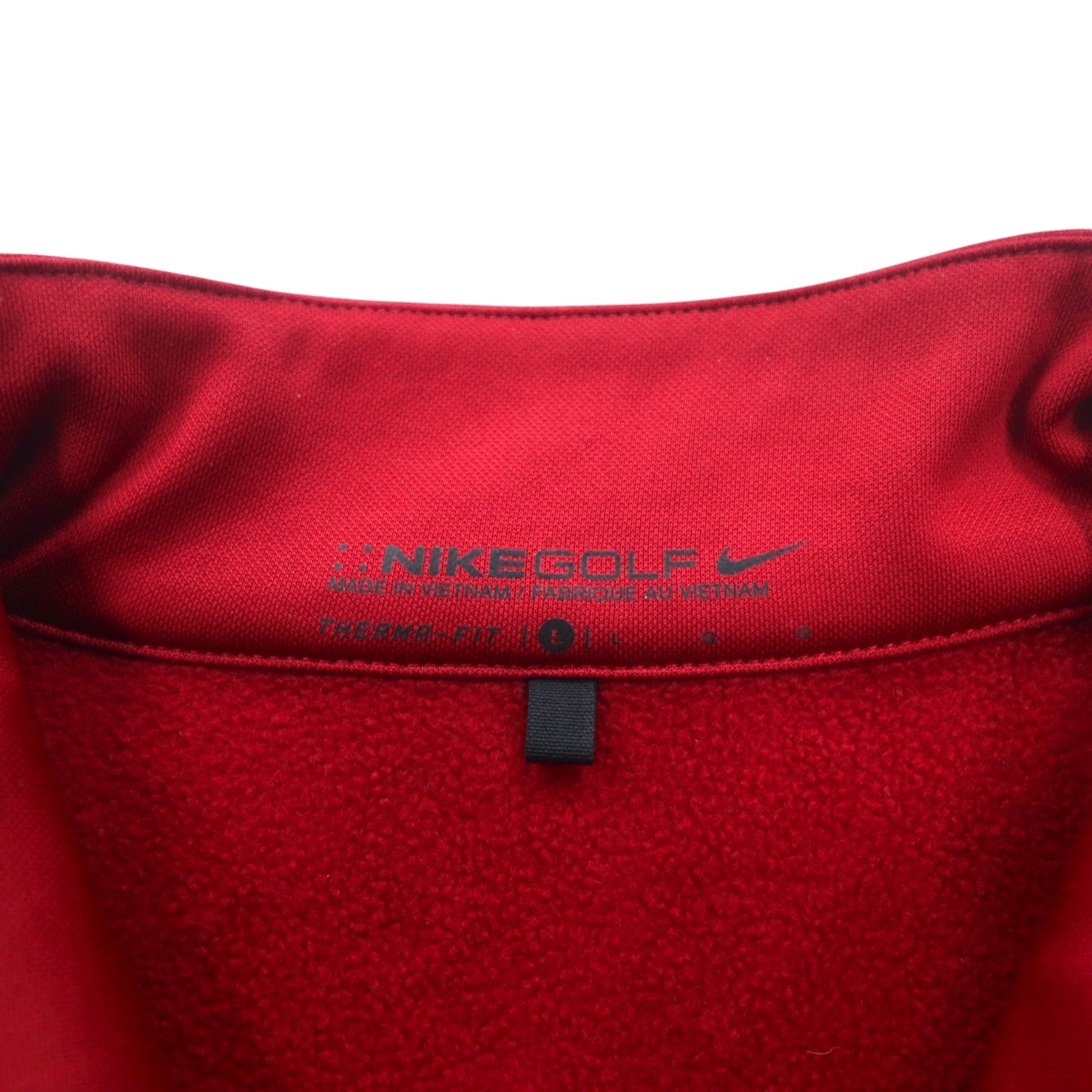 NIKE GOLF Maglia Track Jacket Mezza Zip Rosso Taglia L 1/4 Zip Therma-Fit Pullover Fleece Jacket 381259-651