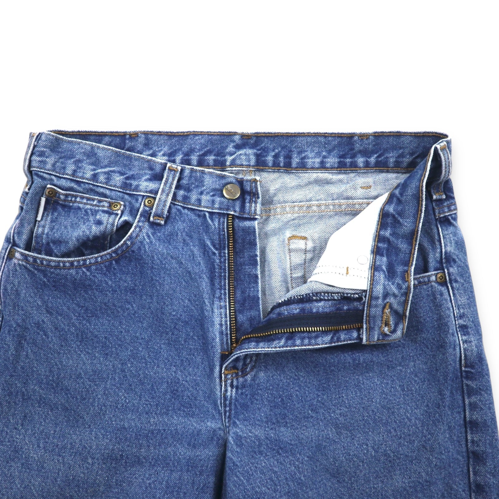 Carhartt Jeans Traditional Fit L Indigo Blu Cotone B180 DST Fabbricato in Messico