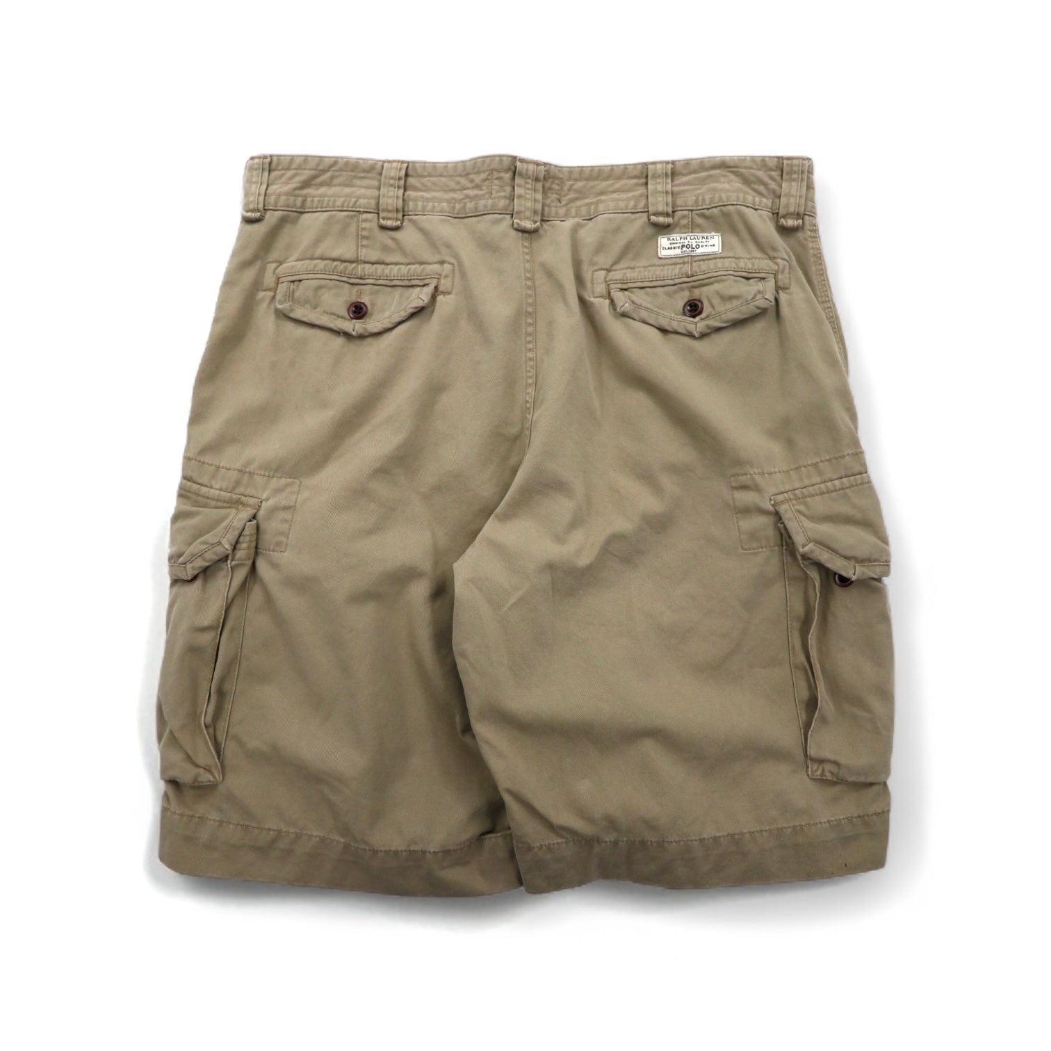 Polo by Ralph Lauren anni '90, pantaloncini cargo Polo Chino baggy, shorts, taglia XL, beige, cotone, al ginocchio