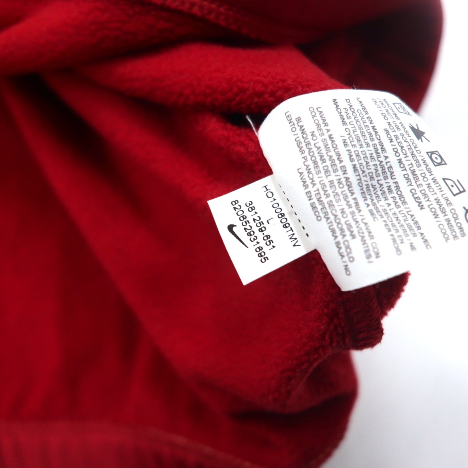 NIKE GOLF Maglia Track Jacket Mezza Zip Rosso Taglia L 1/4 Zip Therma-Fit Pullover Fleece Jacket 381259-651