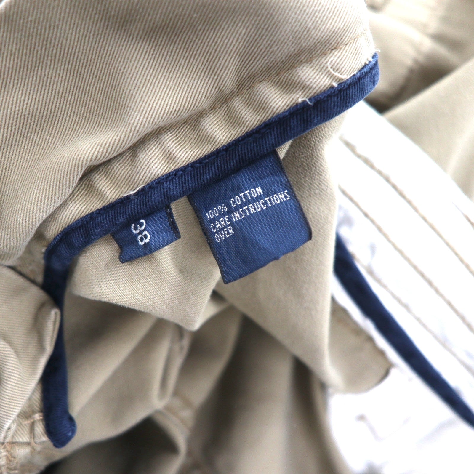 Polo by Ralph Lauren anni '90, pantaloncini cargo Polo Chino baggy, shorts, taglia XL, beige, cotone, al ginocchio