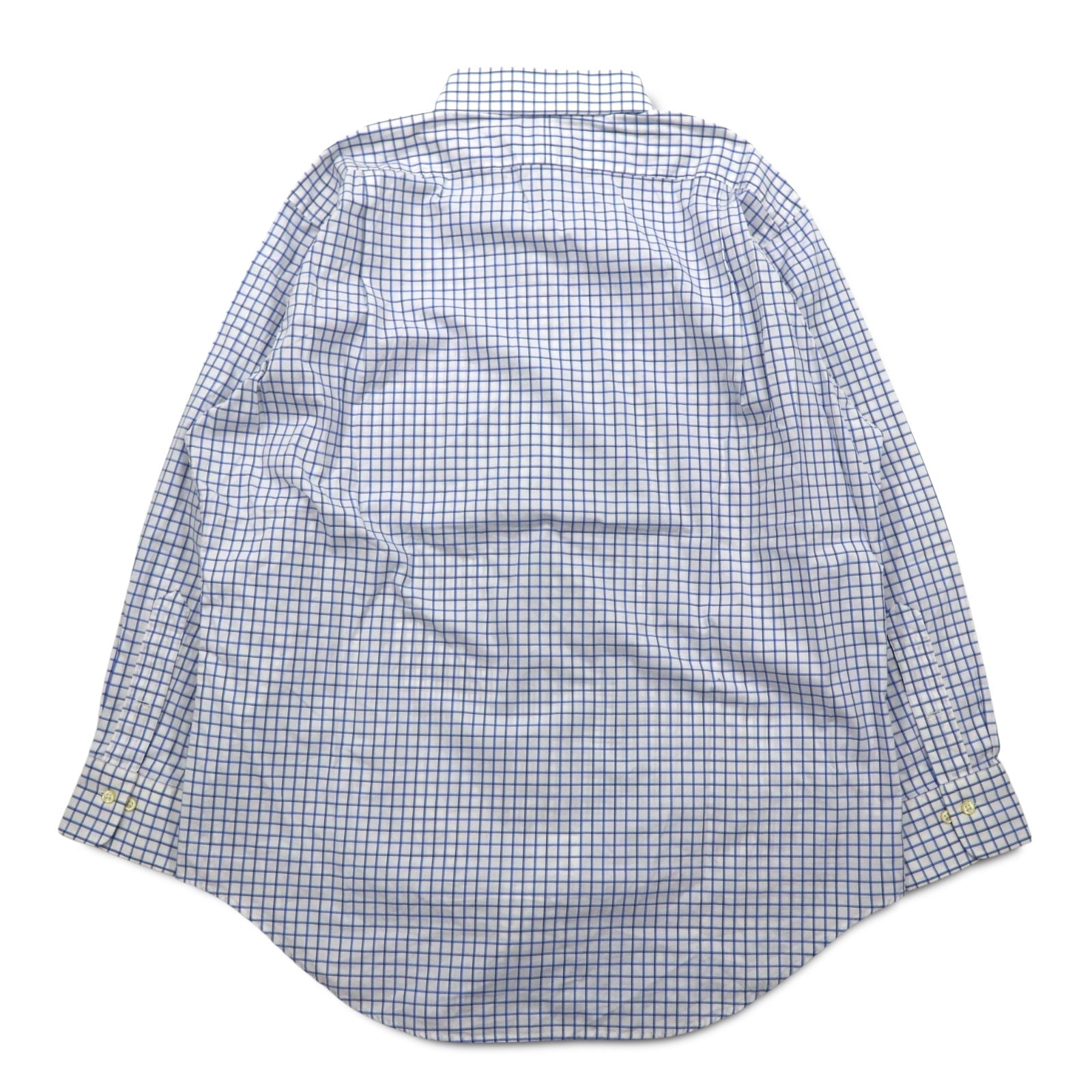 Polo by Ralph Lauren 90年代 REGENT ドレスシャツ L ホワイト ブルー チェック CLASSIC FIT