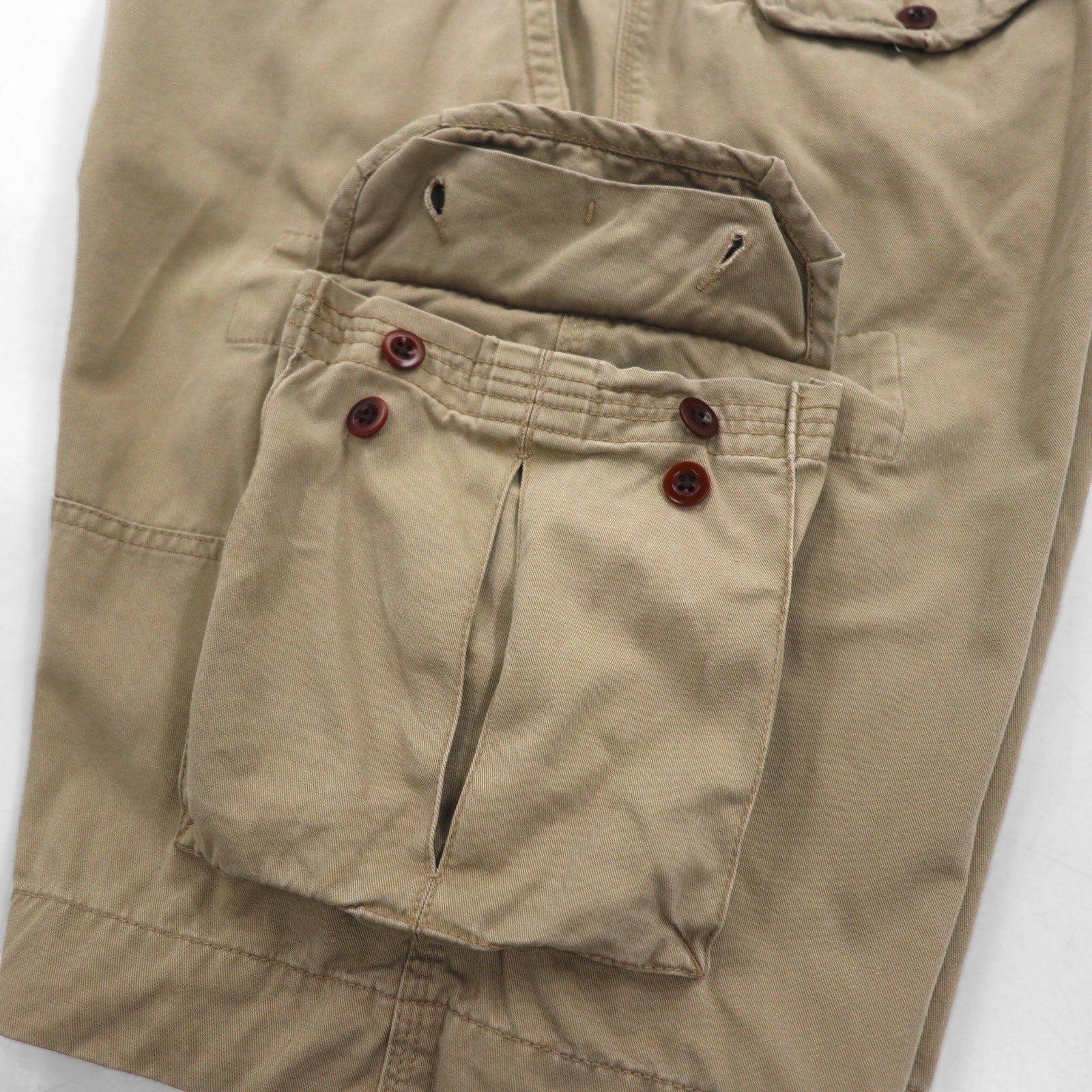 Polo by Ralph Lauren anni '90, pantaloncini cargo Polo Chino baggy, shorts, taglia XL, beige, cotone, al ginocchio