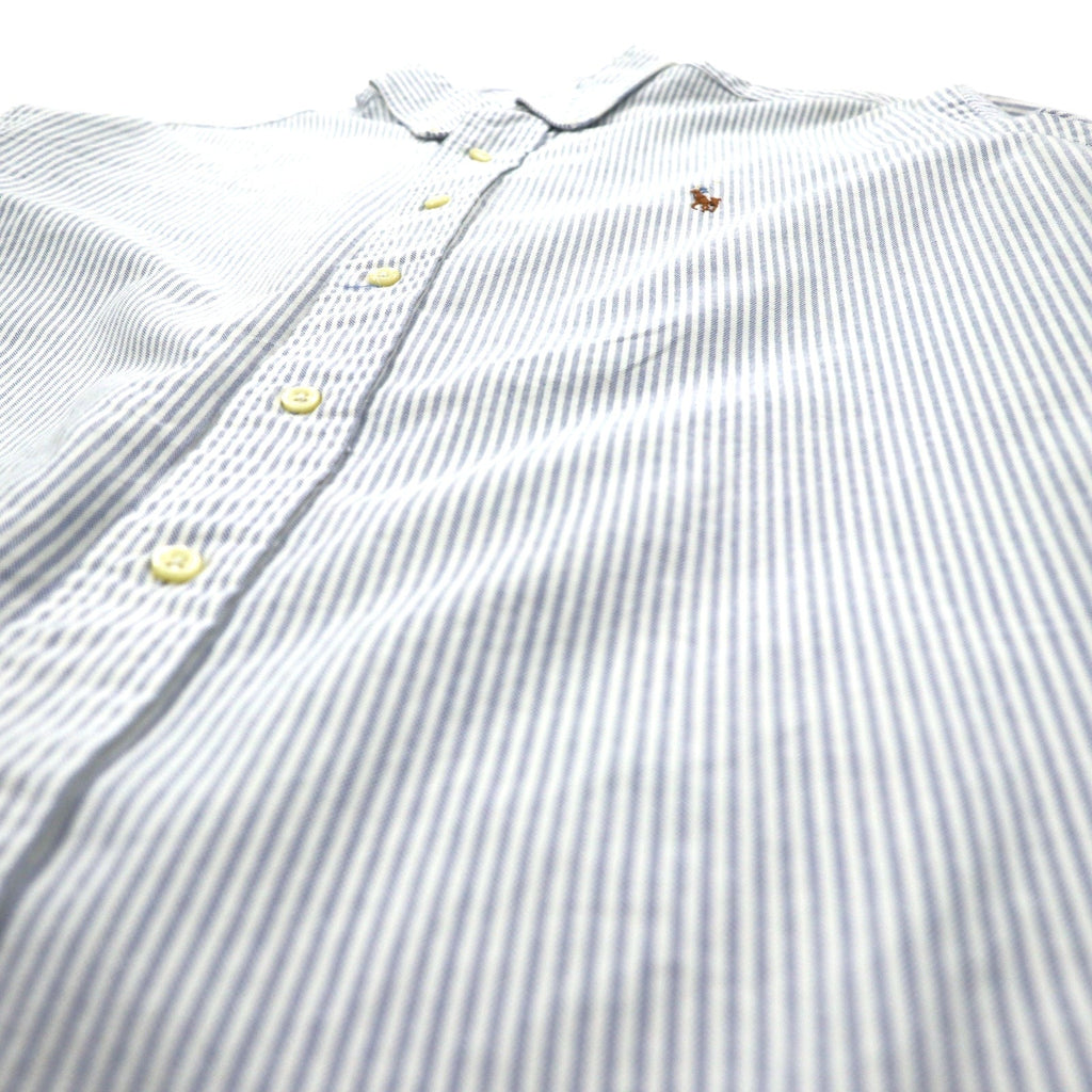 Ralph Lauren 90年代 CLASSIC FIT オックスフォード ボタンダウンシャツ XL ブルー ホワイト ストライプ スモールポニー刺繍