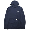 Carhartt Felpa con cappuccio pullover L blu navy, cotone, interno felpato, MIDWEIGHT PO HOODIE K121-472