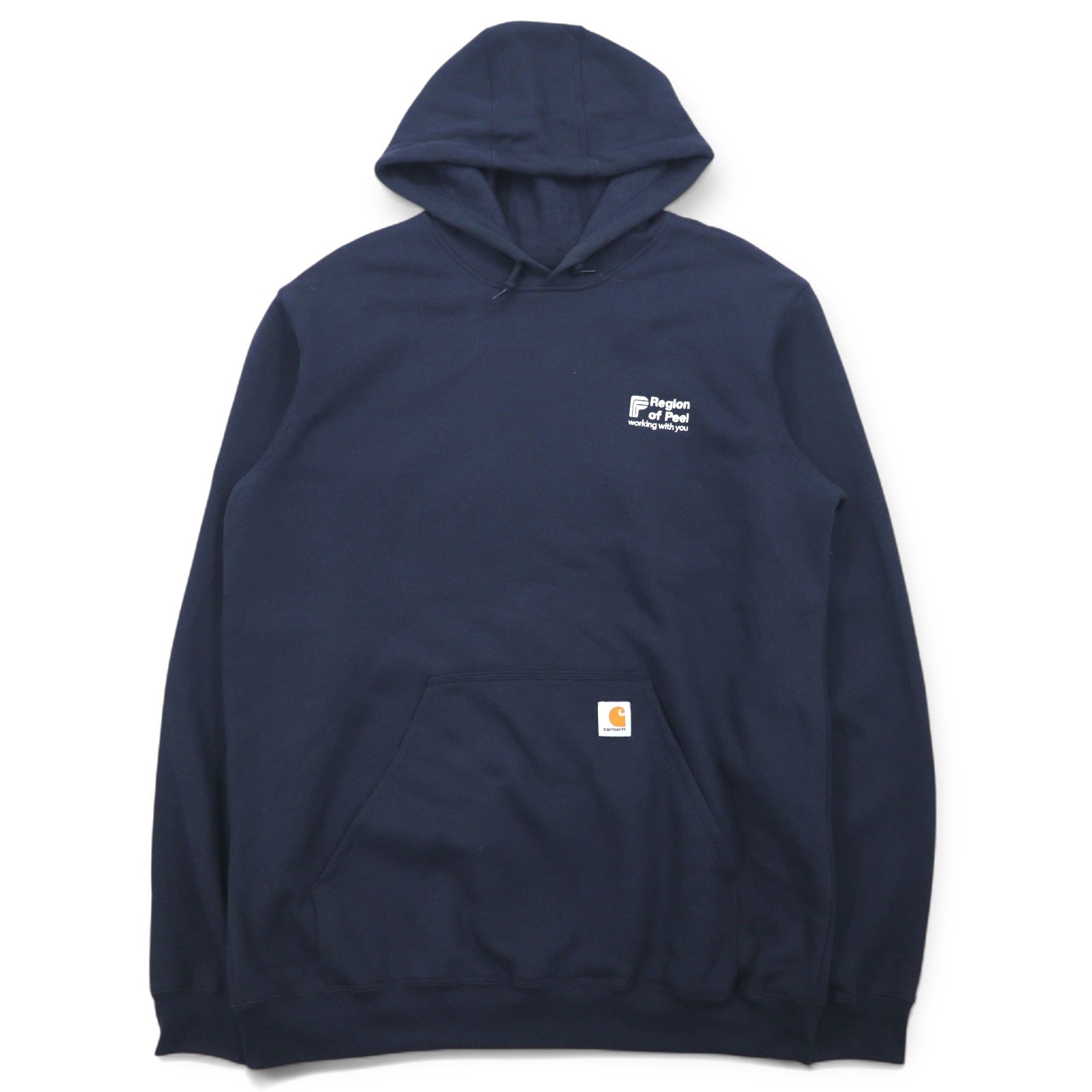 Carhartt Felpa con cappuccio pullover L blu navy, cotone, interno felpato, MIDWEIGHT PO HOODIE K121-472