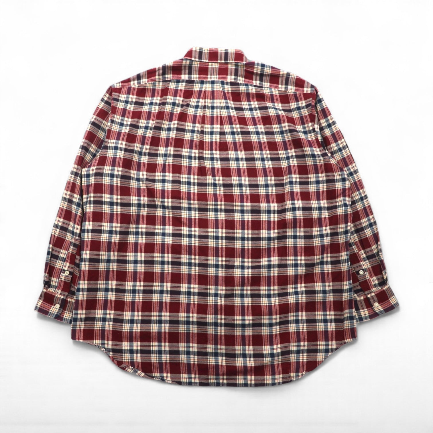 Ralph Lauren 90年代 ボタンダウン フランネルシャツ XL レッド BLAIRE チェック スモールポニー刺繡