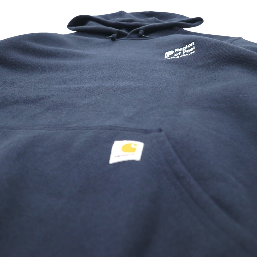 Carhartt Felpa con cappuccio pullover L blu navy, cotone, interno felpato, MIDWEIGHT PO HOODIE K121-472
