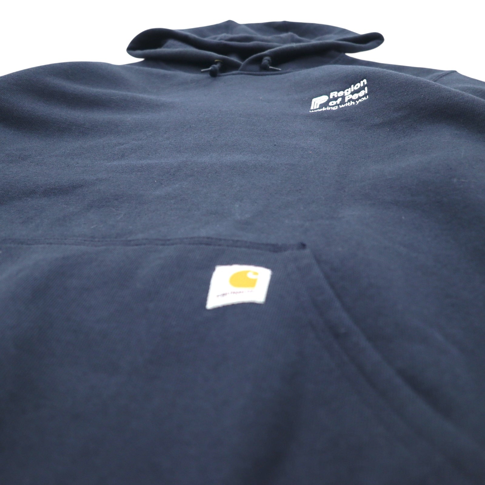 Carhartt Felpa con cappuccio pullover L blu navy, cotone, interno felpato, MIDWEIGHT PO HOODIE K121-472