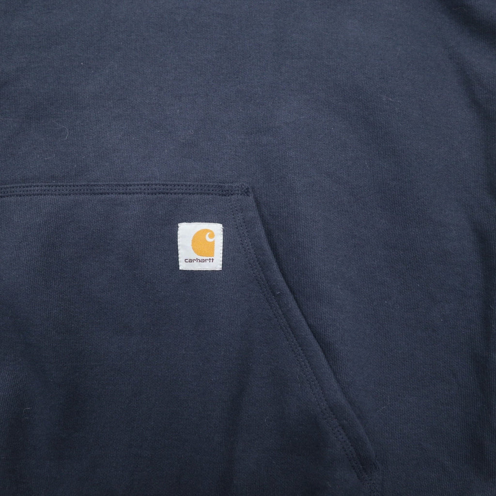 Carhartt Felpa con cappuccio pullover L blu navy, cotone, interno felpato, MIDWEIGHT PO HOODIE K121-472