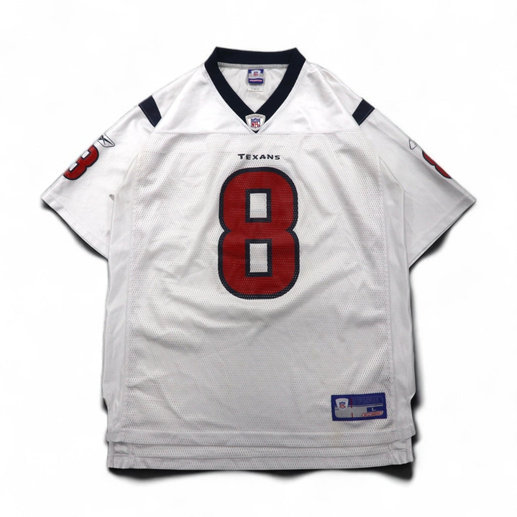 reebok maglia da gioco L bianca poliestere mesh numerata NFL TEXANS