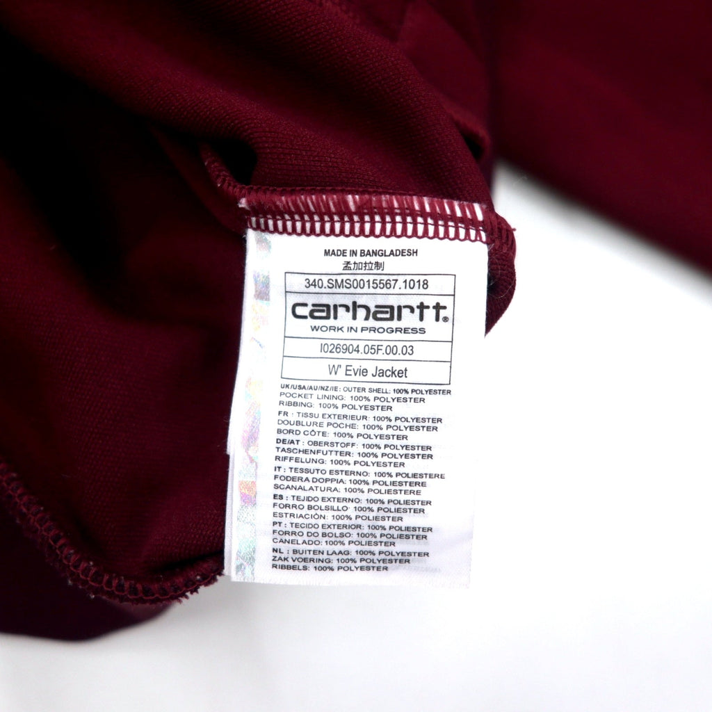 carhartt WIP Giacca da Pista Tuta S Viola Poliestere Bande Laterali Logo Ricamato W' Evie Jacket 1026904