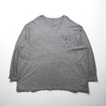 Polo Ralph Lauren ビッグサイズ 長袖Tシャツ ロンT 4XL グレー 胸ポケット スモールポニー刺繡