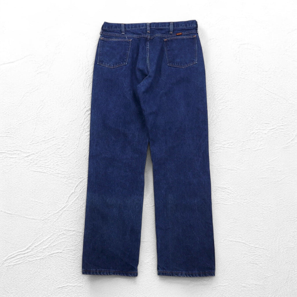 RUSTLER (Wrangler) Pantaloni in denim anni '90 USA L Blu indaco 87620NV
