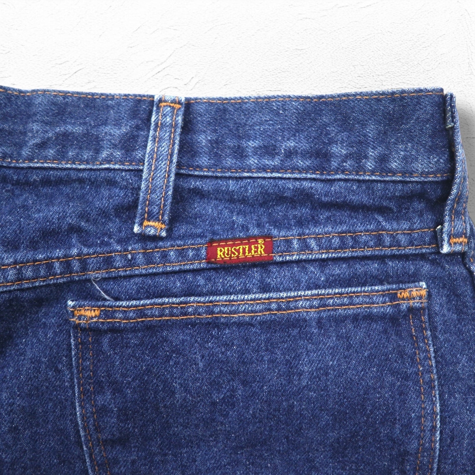 RUSTLER (Wrangler) Pantaloni in denim anni '90 USA L Blu indaco 87620NV
