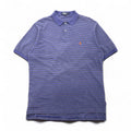 Polo by Ralph Lauren anni '90, polo a righe, XL, blu, cotone piqué, ricamo small pony