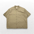 Dickies Camicia da lavoro in chino a maniche corte 3XL Beige Taschino sul petto Taglia grande Made in Honduras