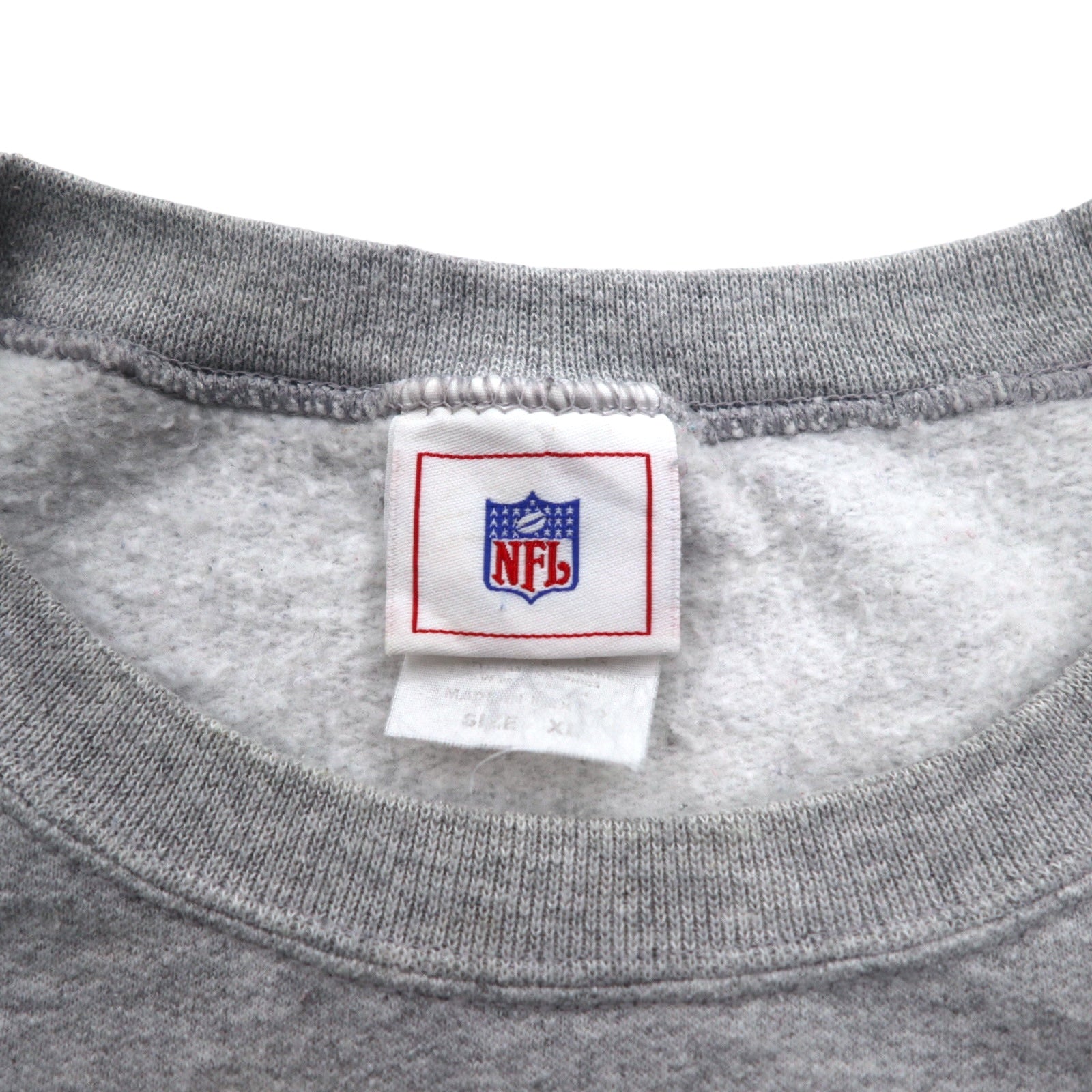 NFL Anni '90 Felpa girocollo XL Grigia Stampa PITTSBURGH STEELERS Made in Mexico