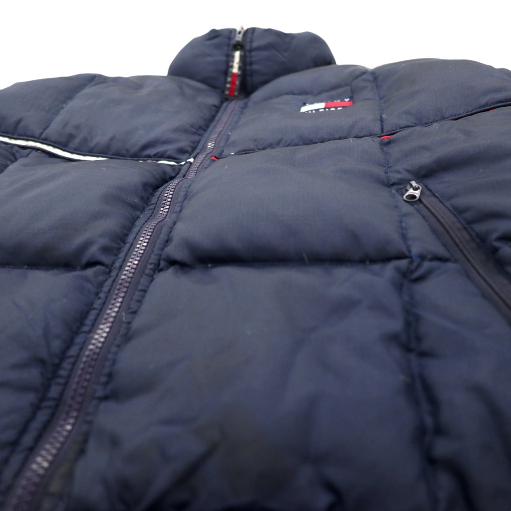 TOMMY HILFIGER 90年代 ダウンジャケット L ネイビー ナイロン フラッグロゴ