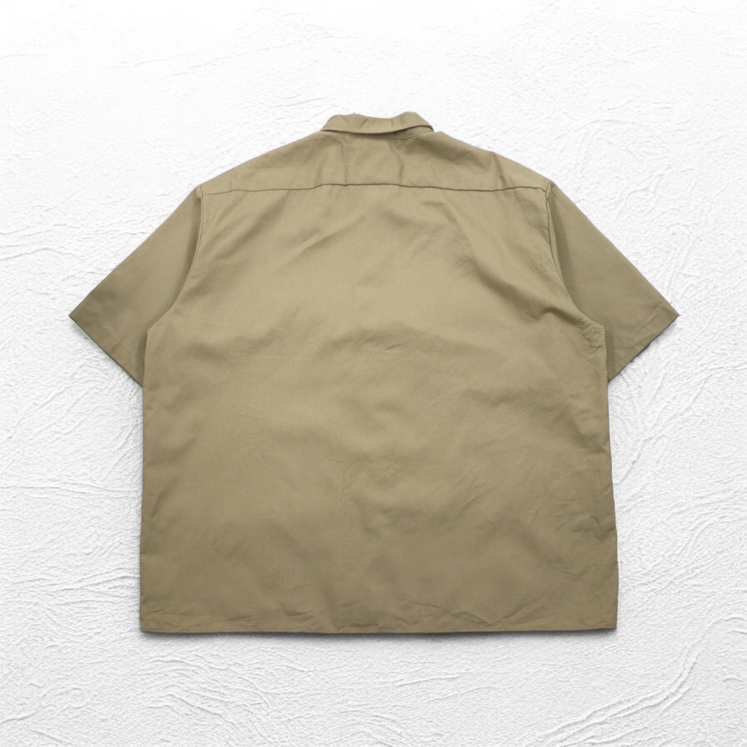 Dickies Camicia da lavoro in chino a maniche corte 3XL Beige Taschino sul petto Taglia grande Made in Honduras