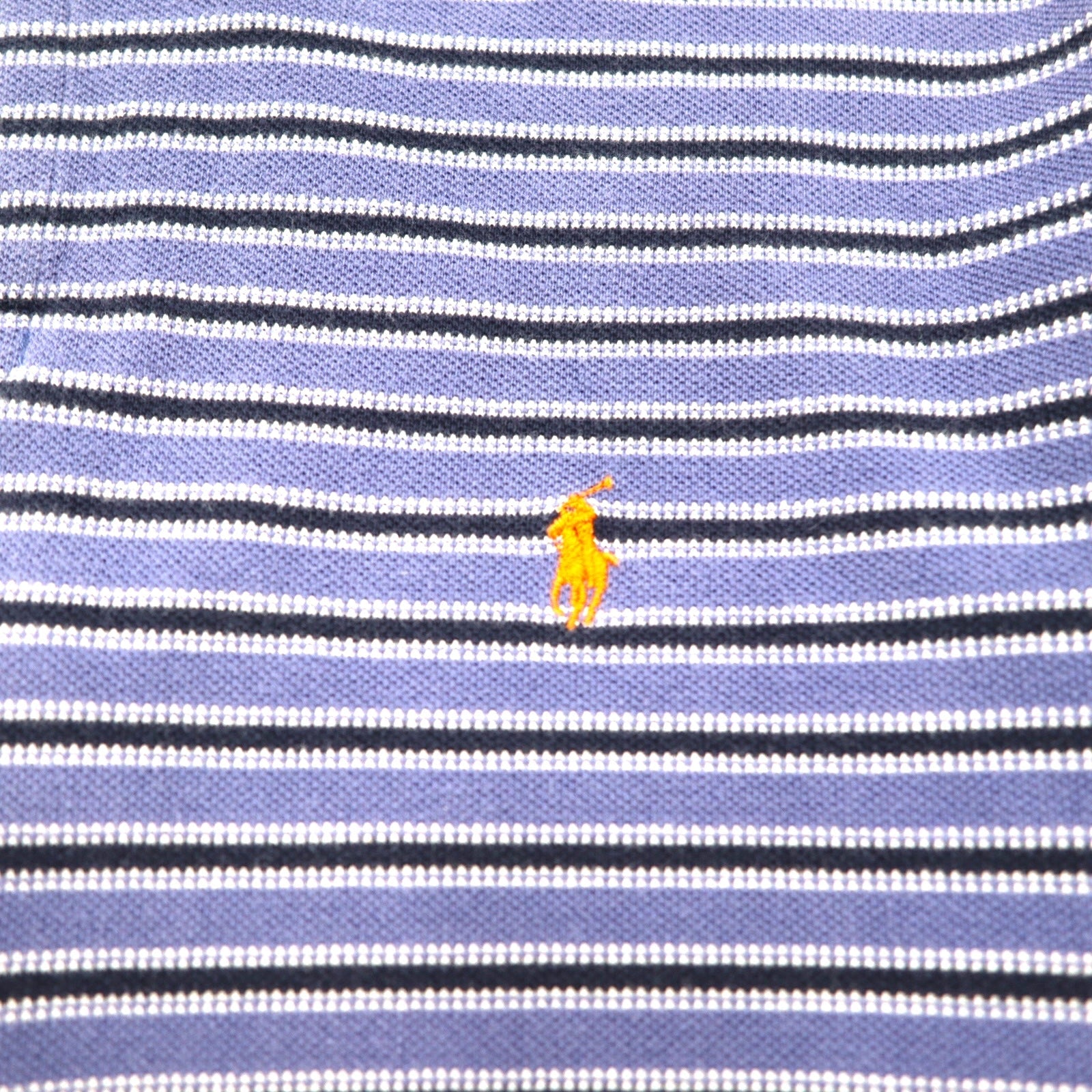 Polo by Ralph Lauren anni '90, polo a righe, XL, blu, cotone piqué, ricamo small pony