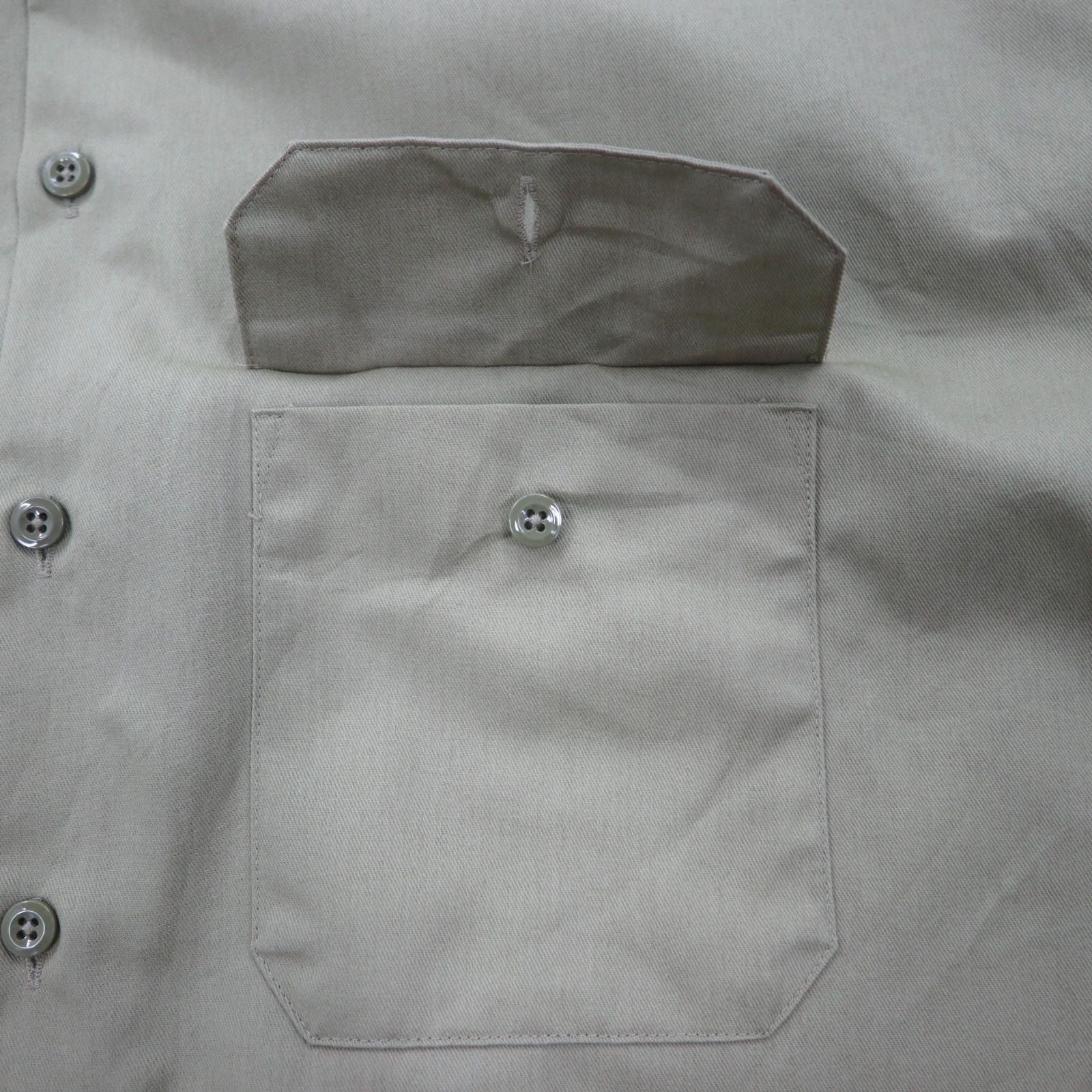 Dickies Camicia da lavoro in chino a maniche corte 3XL Beige Taschino sul petto Taglia grande Made in Honduras