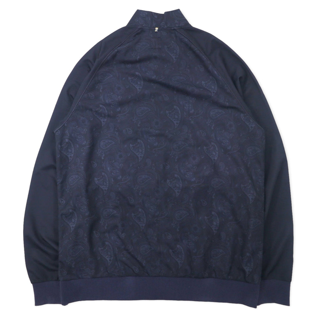 PRETTY GREEN Giacca sportiva con stampa paisley, taglia 4, blu navy, poliestere, logo discreto