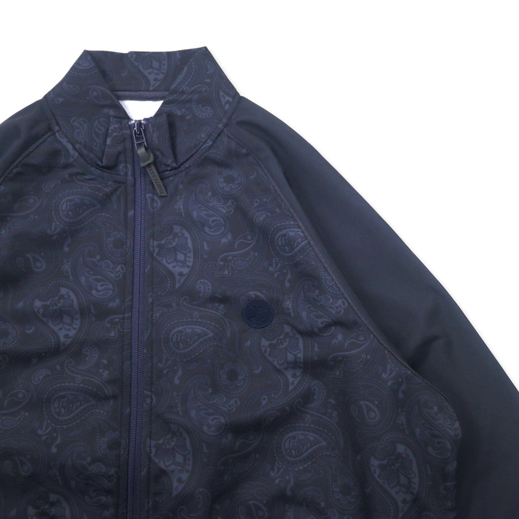 PRETTY GREEN Giacca sportiva con stampa paisley, taglia 4, blu navy, poliestere, logo discreto
