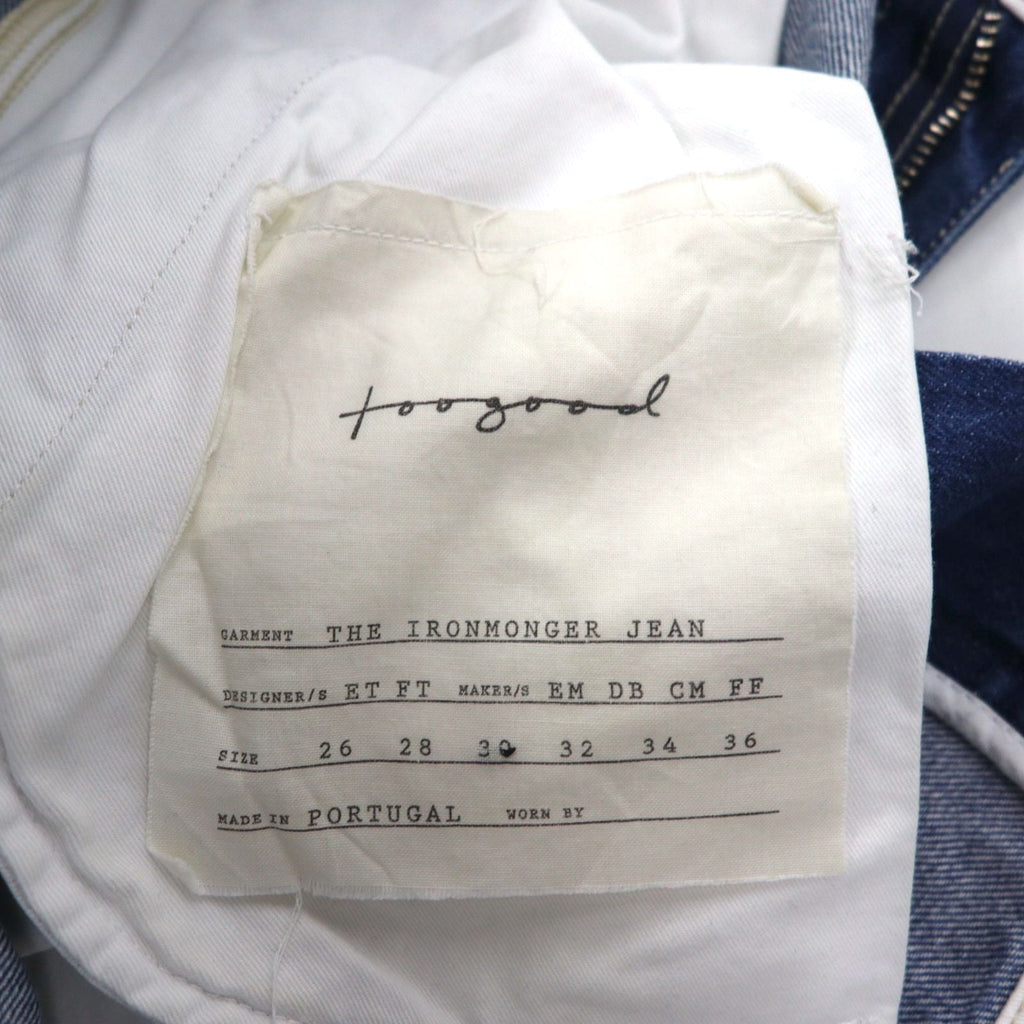 toogood Jeans in denim organico M indaco blu THE IRONMONGER JEAN Made in Portogallo