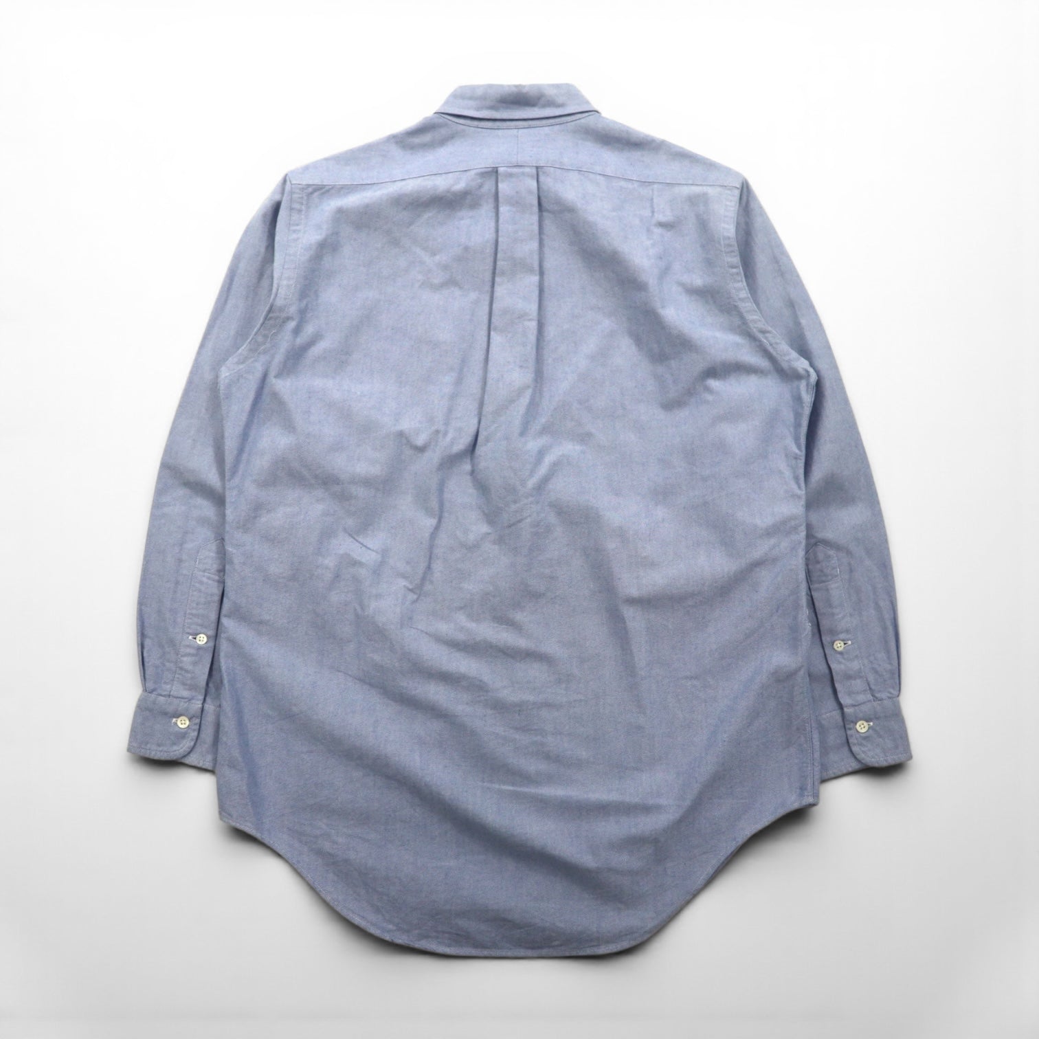 Polo Ralph Lauren 90年代 オックスフォード ボタンダウン シャツ M ブルー 胸ポケット エンブレム