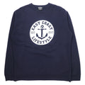 Felpa EAST COAST con stampa ancora, taglia XL, blu navy, cotone, interno felpato, oversize