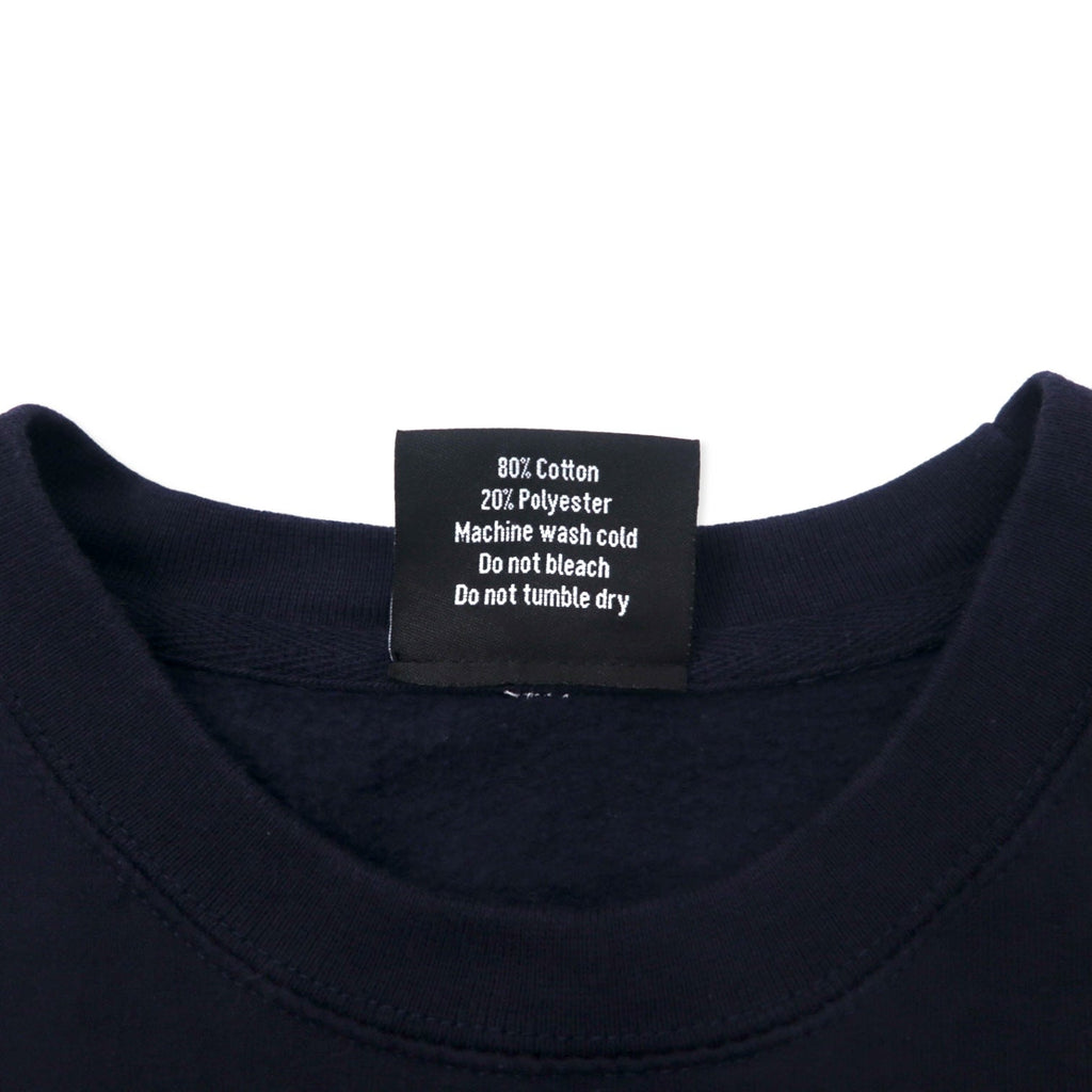 Felpa EAST COAST con stampa ancora, taglia XL, blu navy, cotone, interno felpato, oversize