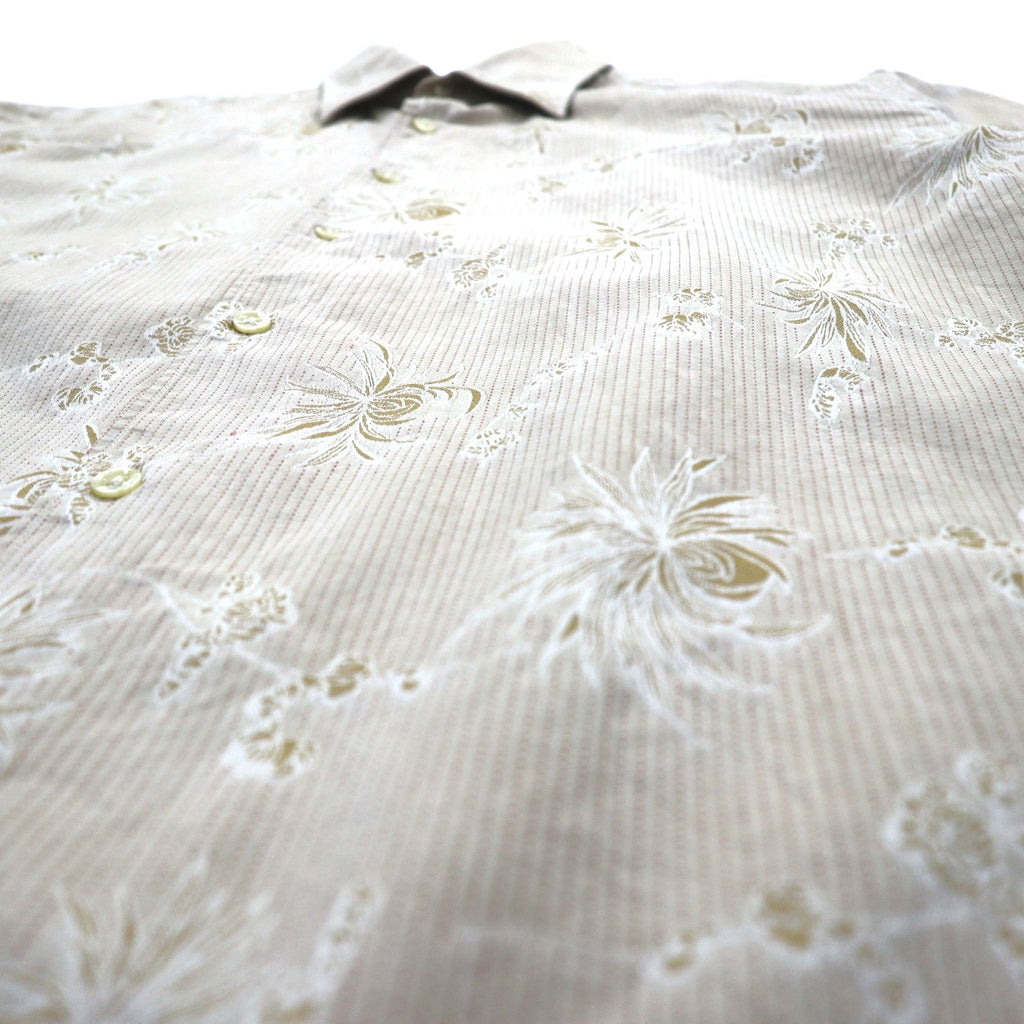 KENZO 花柄 ドレスシャツ XL ベージュ コットン 総柄 comfort fit