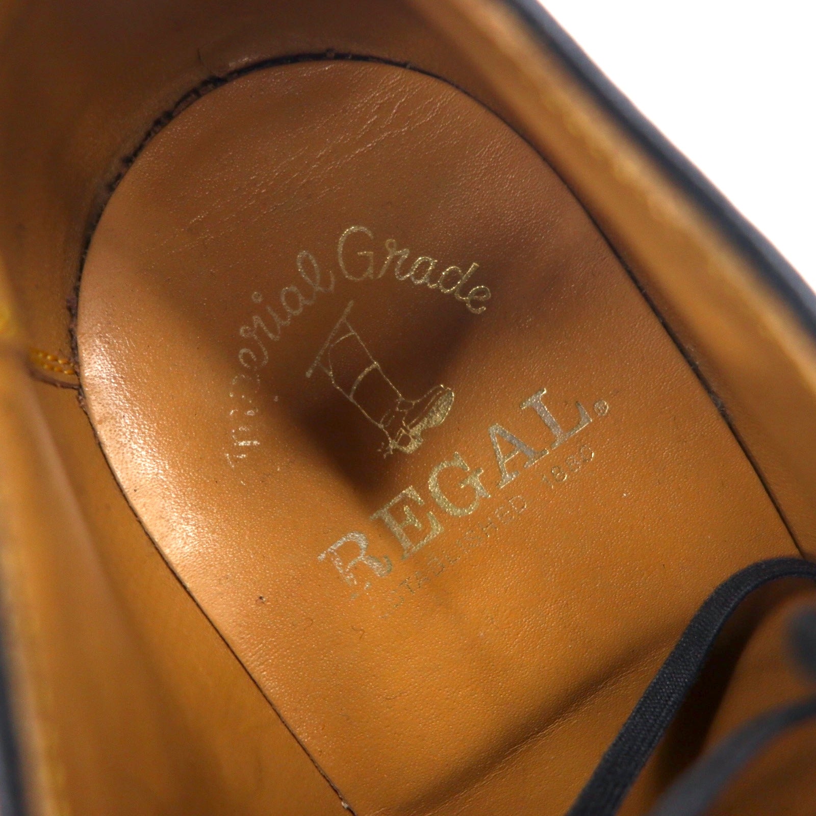 REGAL Scarpe Wingtip Medallion Country 23.5cm Nere in Pelle Goffrata 6263 2235 Prodotto in Giappone