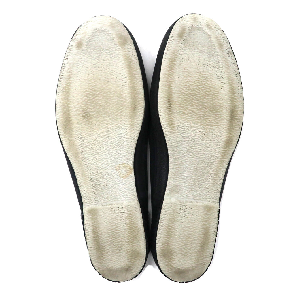 Hender Scheme タッセルローファー ミュール 27.5-28cm ブラック キャンバス PARALLEL / PEAK with tassels 8AHR 日本製