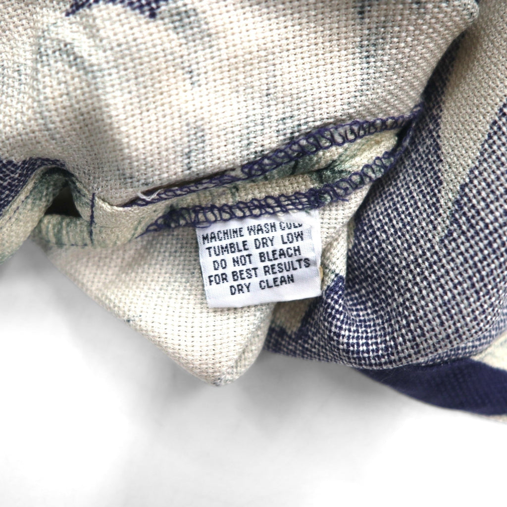 TOMMY BAHAMA シルク オープンカラー 開襟 アロハシャツ XL ネイビー ハイビスカス