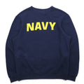 US NAVY Militare USA Stampa Felpa M Blu Navy Cotone SOFFE